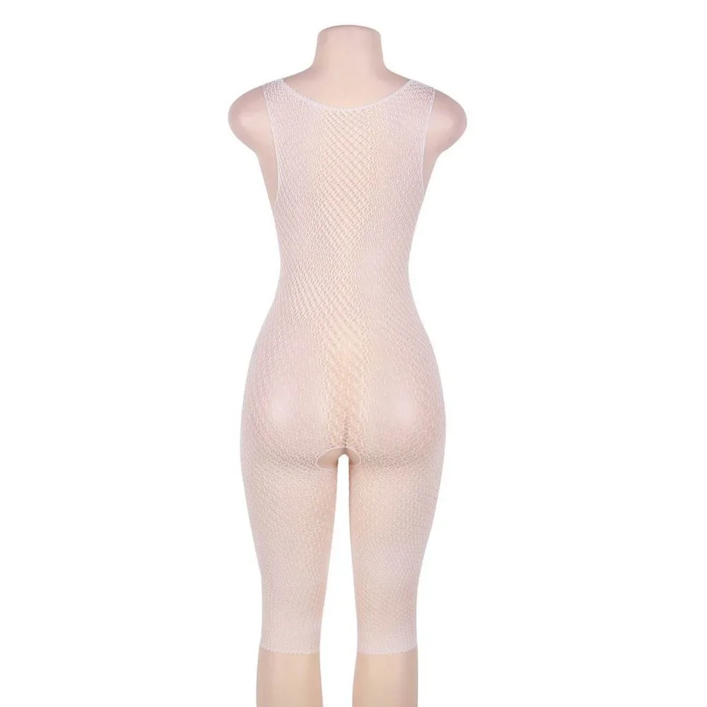 White Fishnet Bodystocking - Picture 4 of 6